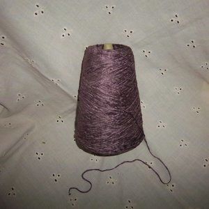 14.8 oz cone ~ rayon chenille ~ silver plum